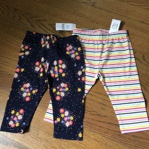 Gap New baby girl leggings 3-6 months